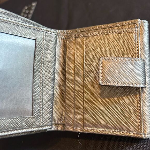 Salvatore Ferragamo Gold/Taupe/Army Greenish Women's Wallet Vintage Good Cond - Picture 7 of 12